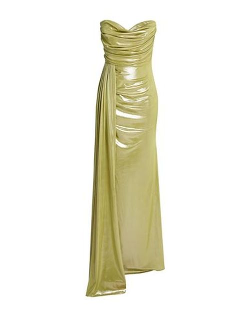 Woman Maxi dress Lime green Size 6 Polyester