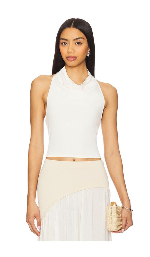 Solid & Striped The Soglio Halter Top in Brule - Cream. M also in