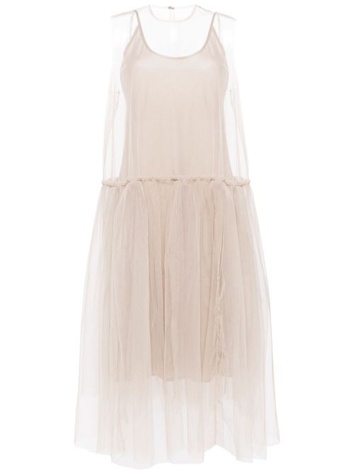 Strap tulle dress - Grey