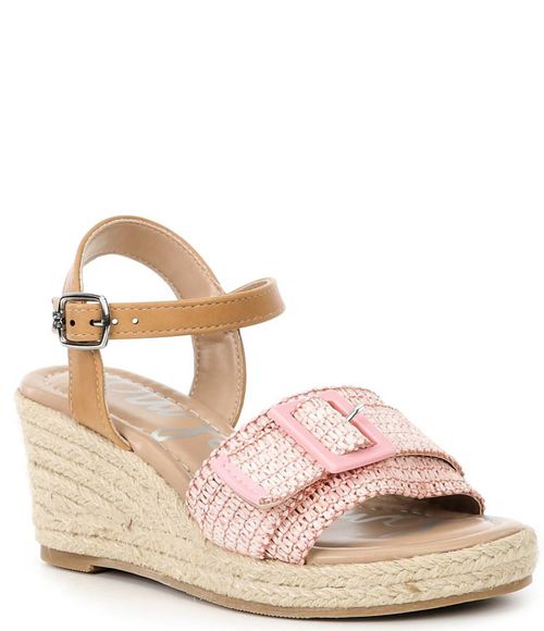 Girls Lucia Buckle Wedge In Pink