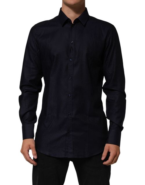 Cotton Collared Shirt — Blue