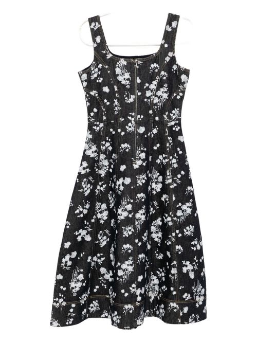 Aop Orchid dress - Blue