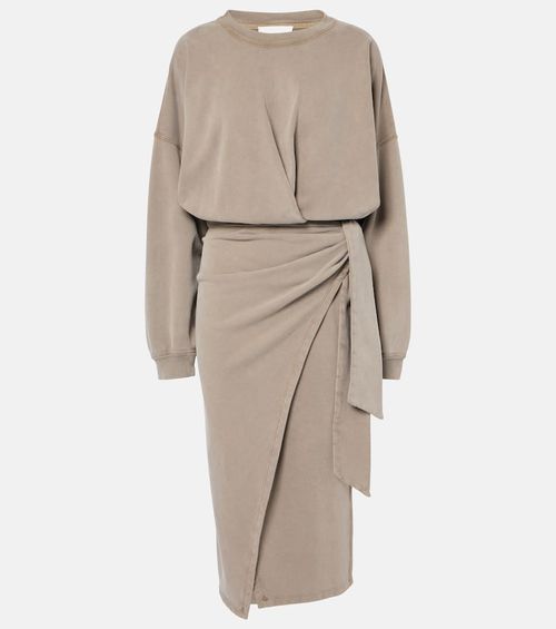 Sandrina draped cotton midi dress