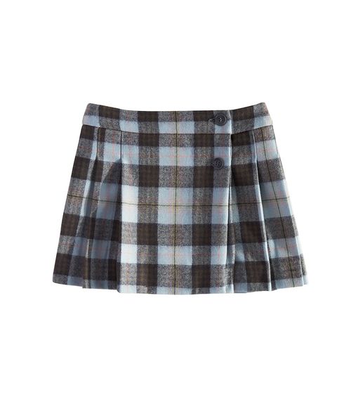 Bonpoint Talissa checked wool skirt