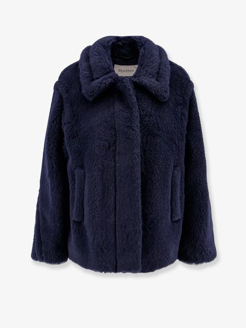 Alpaca-Wool Fur Jacket — Blue