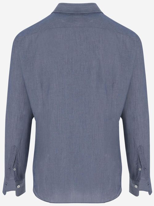 Cotton Denim Shirt — Blue