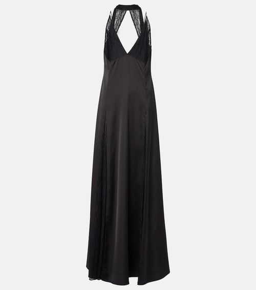 Paige satin and lace gown