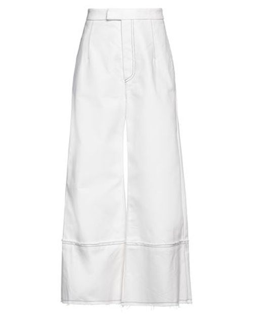 Jejia Woman Pants White Size 2 Cotton