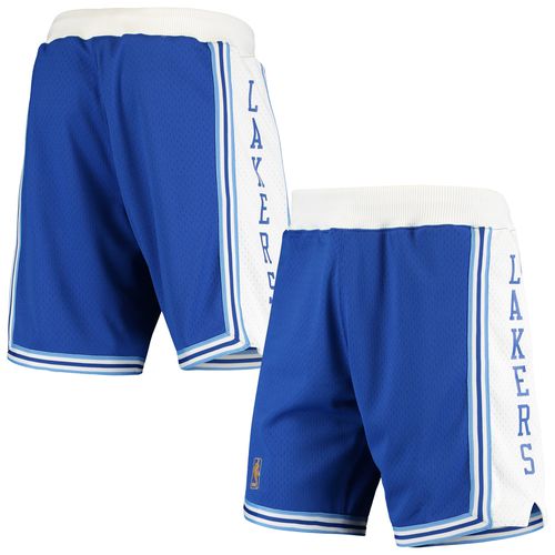 Men's Blue/White Los Angeles Lakers 2009/2010 Hardwood Classics Authentic Shorts