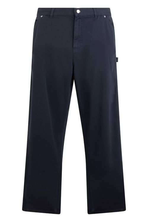 Gabardine Cotton-Blend Chinos — Navy