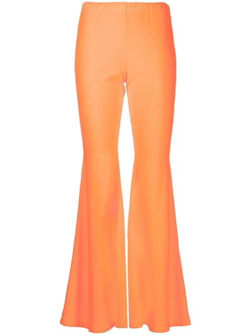 High-waisted flared trousers - Orange