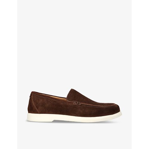 Mens Dark Brown Tuscany Slip-on Suede Loafers