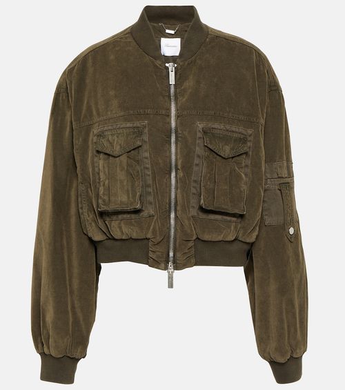 Velvet bomber jacket