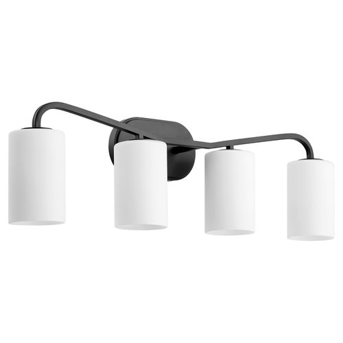 Matte Black Bathroom Vanity Light from the Rutherford Collection
