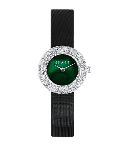 White Gold and Diamond Spiral Watch