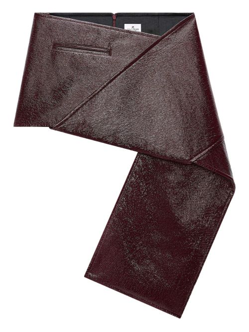Vinyl Mini Skirt — Burgundy