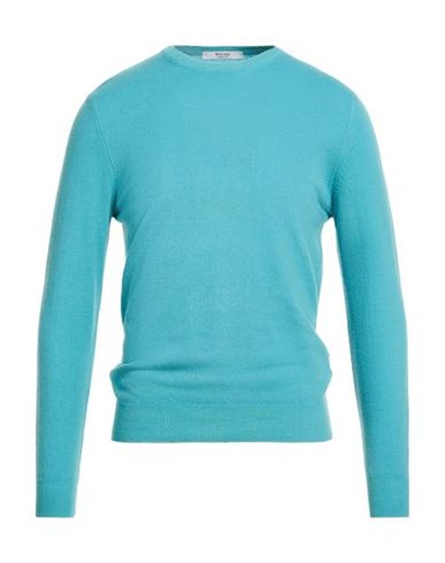 Man Sweater Turquoise Size 38 Merino Wool, Cashmere