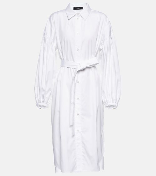 Cotton poplin midi dress