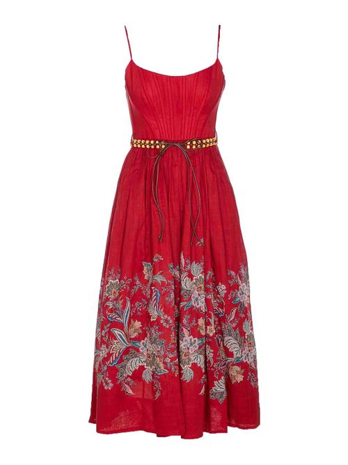Red Rhianna Corset Dress
