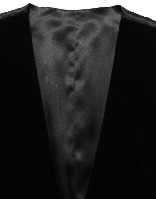 Virgin Wool Blend Waistcoat — Black