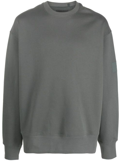 Logo-print organic-cotton sweatshirt - Green