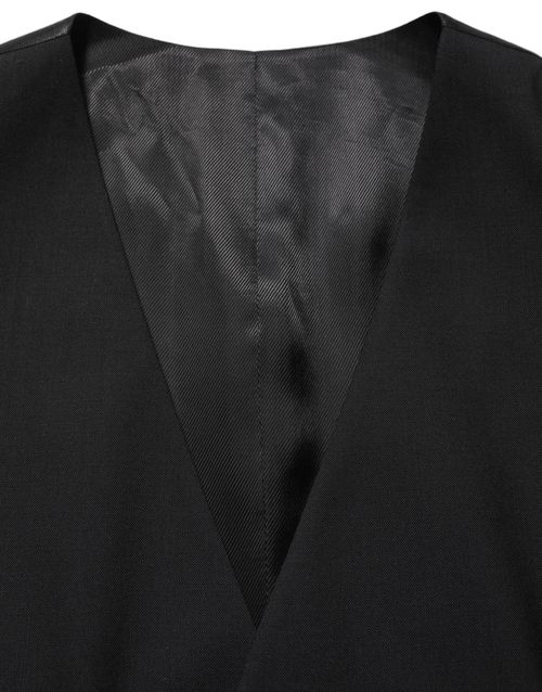 Virgin Wool Vest — Black