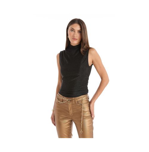 Women's Mia Shimmer Tank - Black