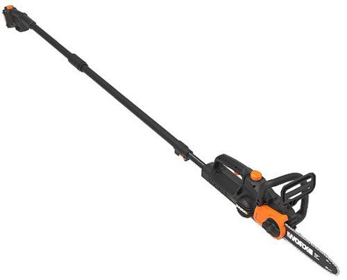 "WG323 20V 10"" Cordless Pole Chainsaw with Auto-Tension (1 x 2.0 Ah Battery and 1 x Charger) - Black"