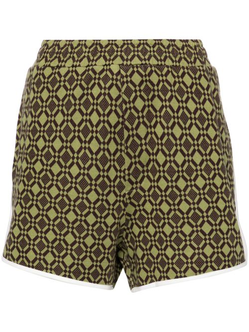 Selassie jacquard shorts - Green