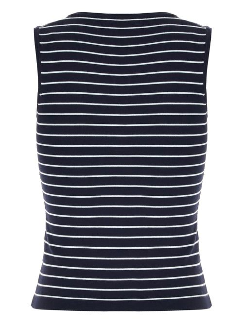 Striped sleeveless top - Blue
