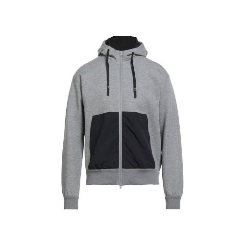 Colorblock Cotton Sweatshirt — Gray