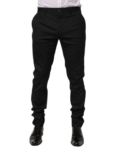 Cotton Formal Dress Trousers — Black