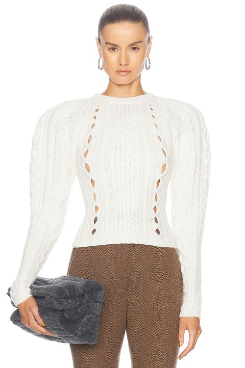 Gabriela Hearst Petersburg Sweater in Ivory - Ivory. S also in