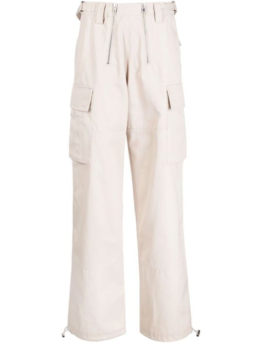 Logo-patch chino trousers - Neutrals