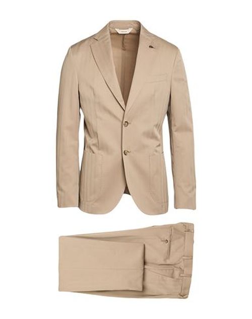 Man Suit Beige Size 36 Virgin Wool, Cotton