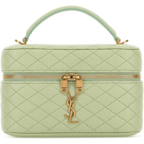 Saint Laurent Pastel Green Nappa Leather Vanity Gaby Handbag