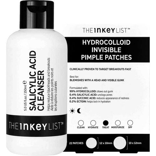The Inkey List Inkey Salicylic Acid Cleanser 150Ml & Hydrocolloid Pimple