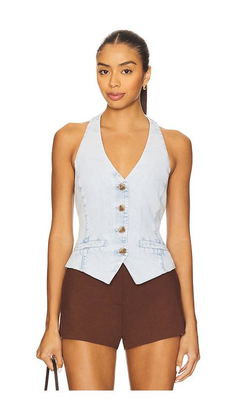 Lovers and Friends Astrid Top in Light Indigo.  XXS also in L, M, S