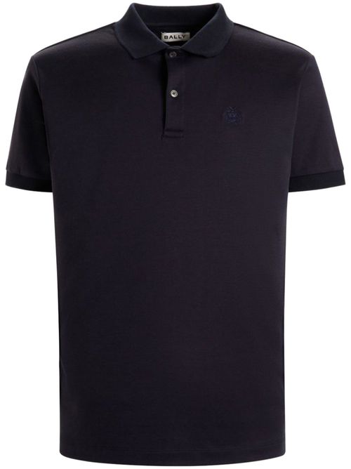 Logo-embroidered polo shirt - Blue