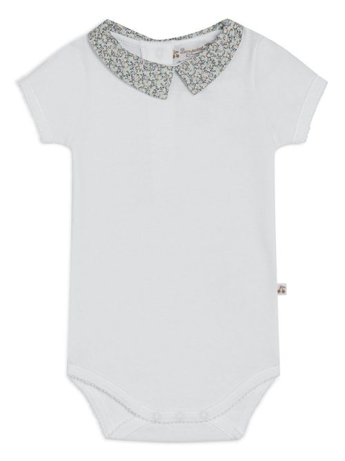 Organic-cotton bodysuit - White