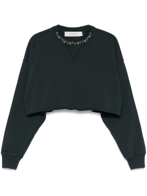 Cotton cropped sweatshirt