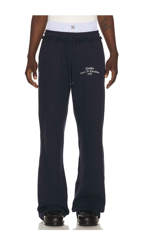 MISBHV 2in1 Stripe Sweatpants in Navy. - XL/1X also in L
