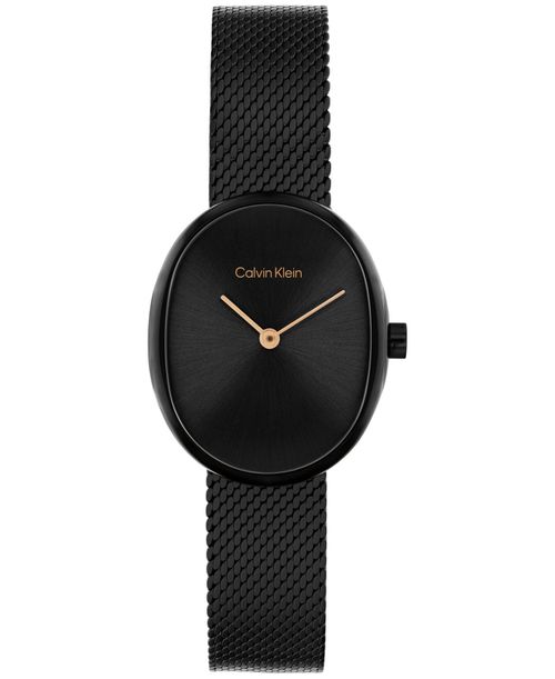 Women's Euphoria Black Ip Stainless Steel Mesh Bracelet Watch, 23.2mm - Gray