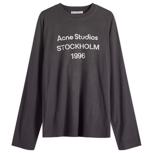 Men's Edden 1996 Logo Long Sleeve T-Shirt in Faded Black