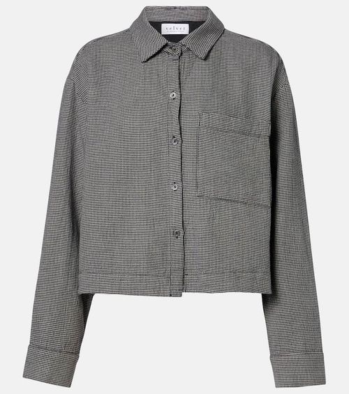 Adeline houndstooth cotton shirt