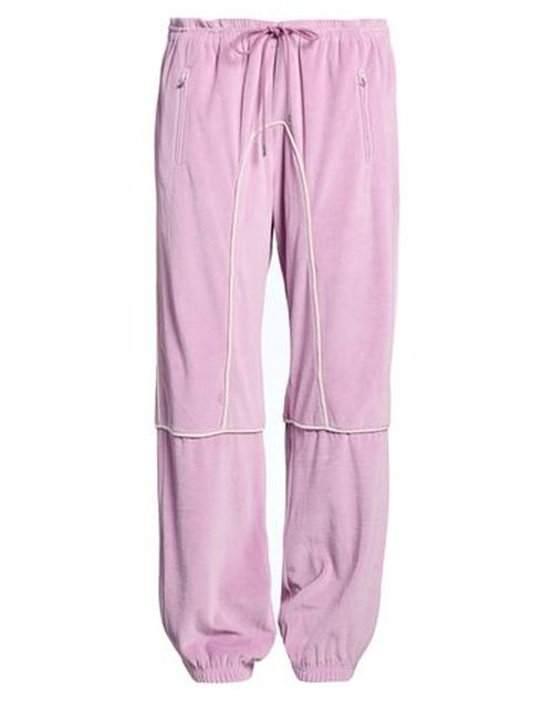 Woman Pants Lilac Size M Cotton, Polyester