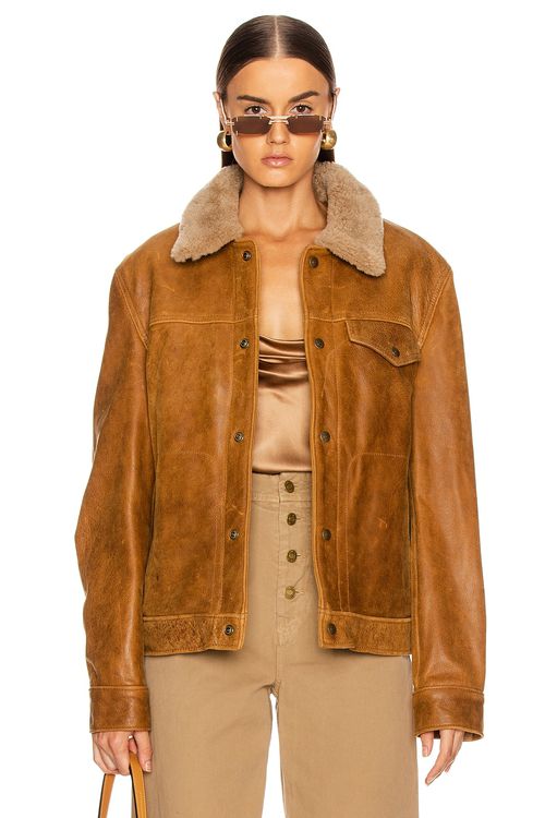 Schott Waxy Vintage Buffalo Trucker in Neutra