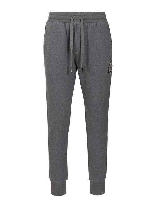 Jersey Trousers With Heraldic Patch