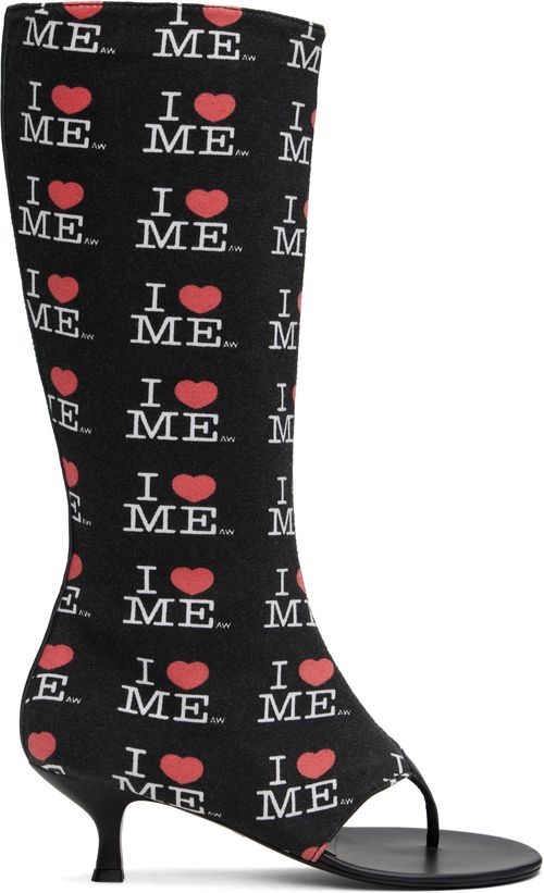 Ashley Williams Black 'I Heart Me' Heels