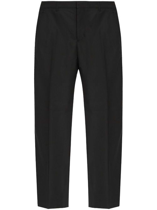 Straight-leg tailored trousers - Black